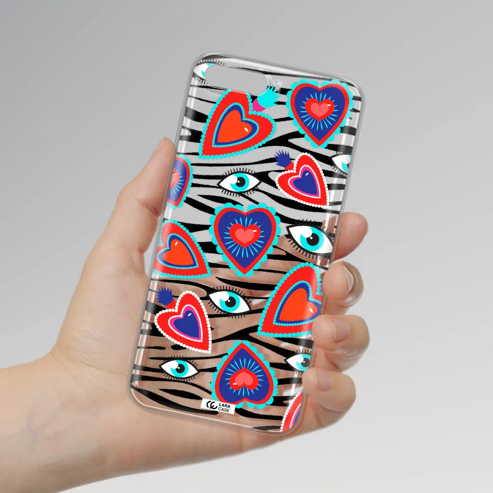 Eye Heart Huawei Y6 2018 Clear TPU Case