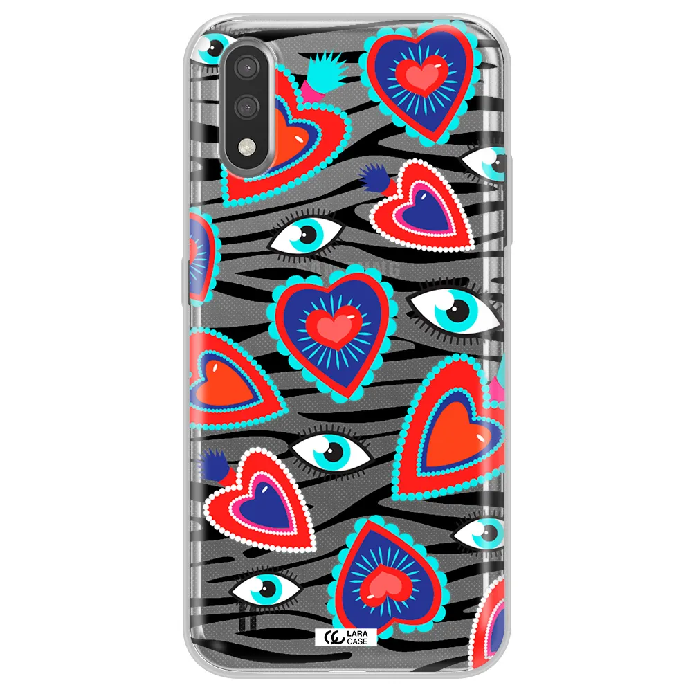 Eye Heart Samsung A01 Clear TPU Case