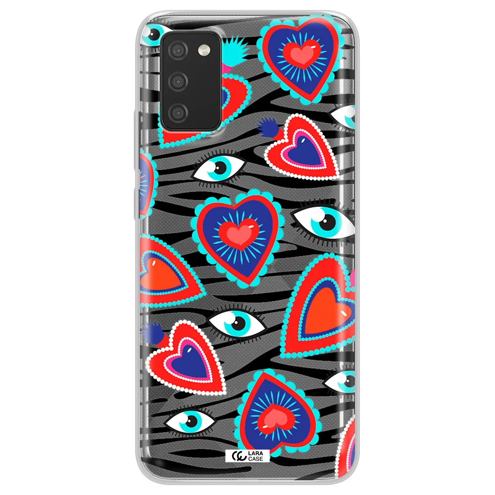 Eye Heart Samsung A02S Clear TPU Case