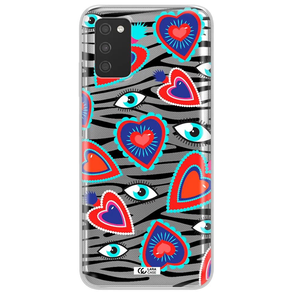 Eye Heart Samsung A03S Clear TPU Case