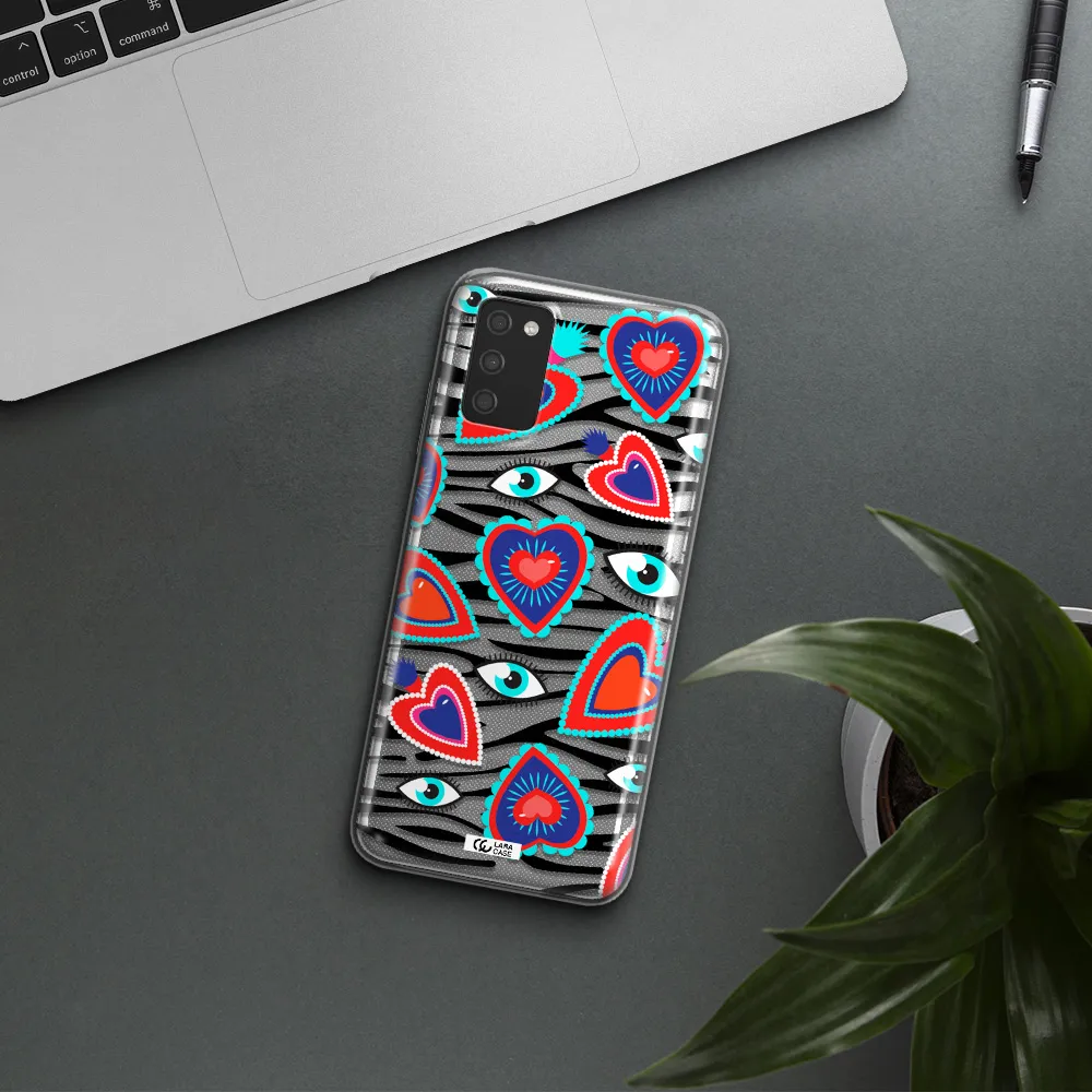Eye Heart Samsung A03S Clear TPU Case