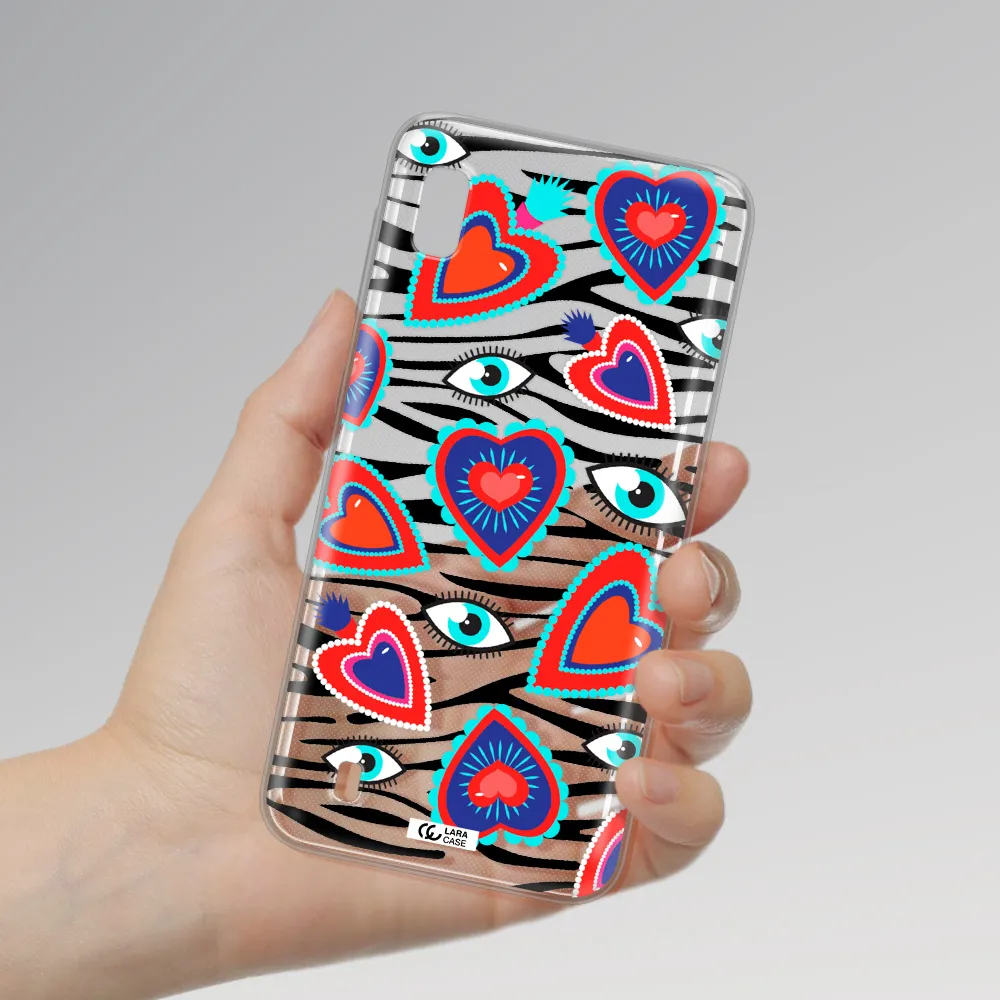 Eye Heart Samsung A10 Clear TPU Case