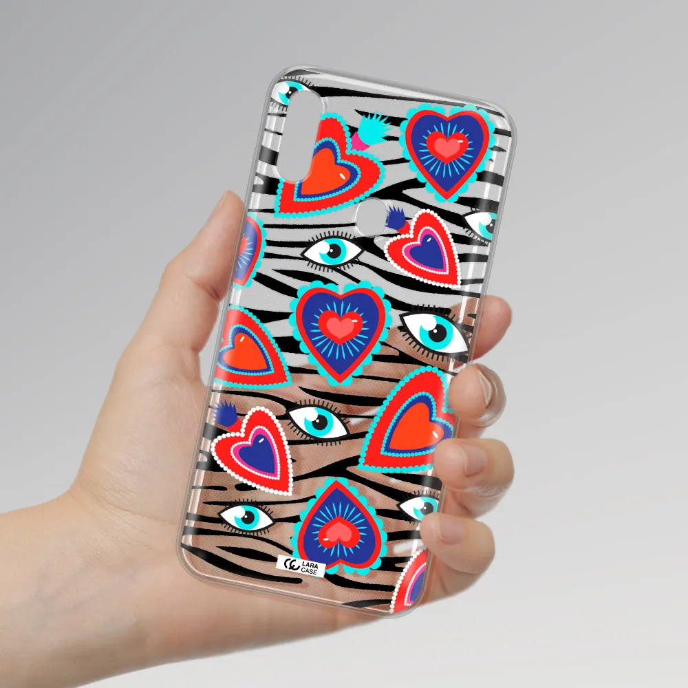 Eye Heart Samsung A11 Clear TPU Case