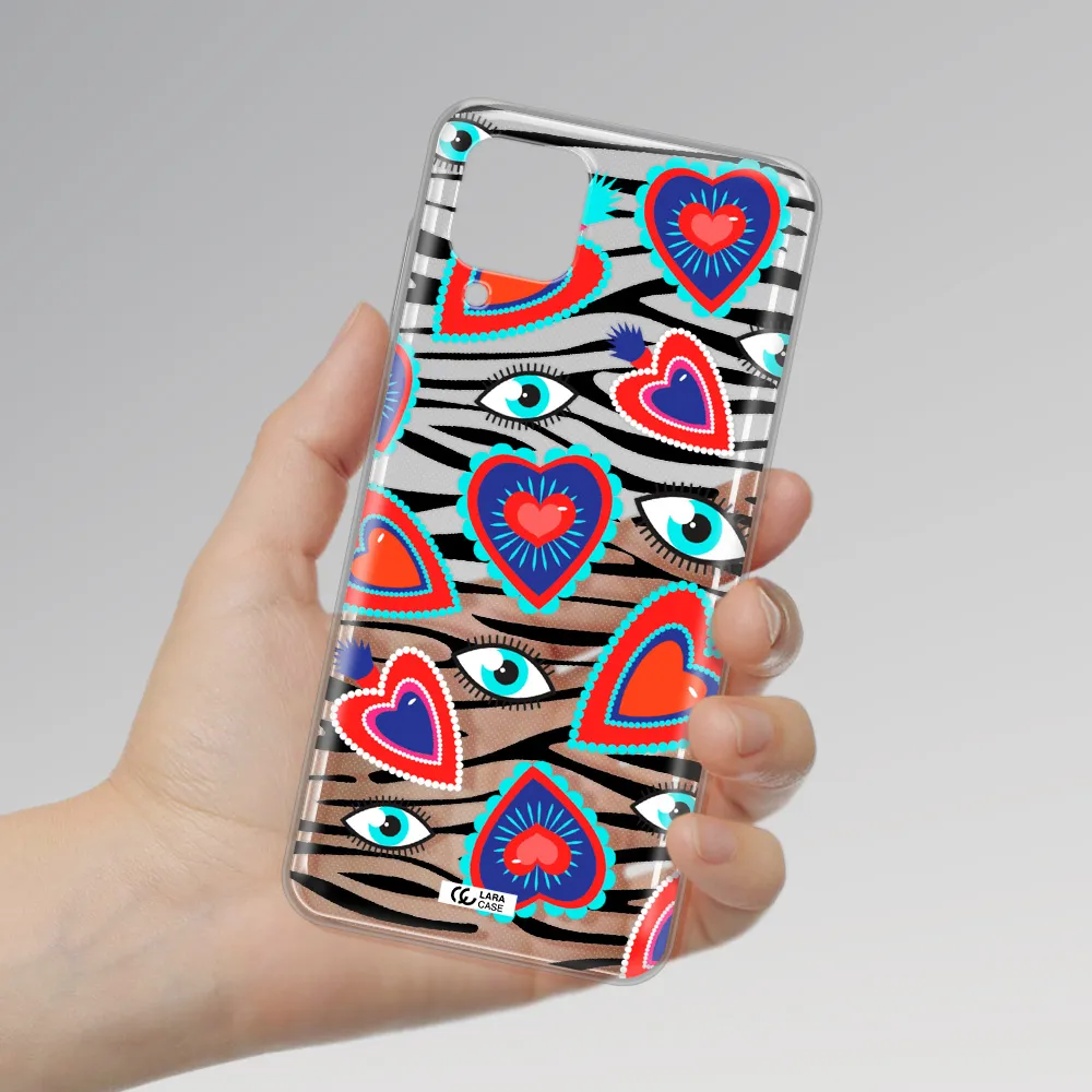 Eye Heart Samsung A12 4g Clear TPU Case