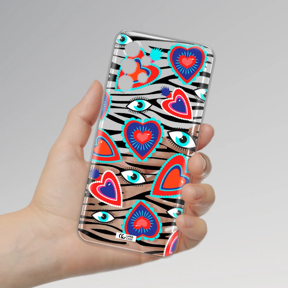 Eye Heart Samsung A13 4g Clear TPU Case