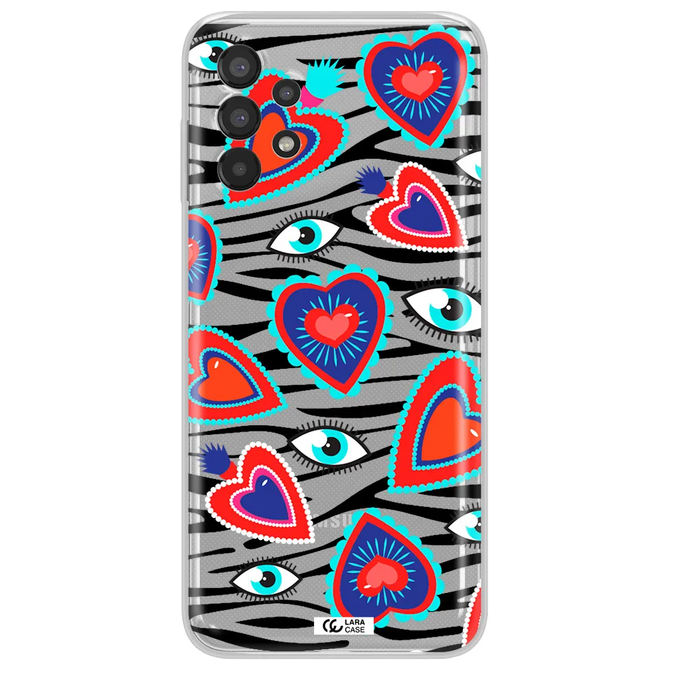Eye Heart Samsung A13 Clear TPU Case