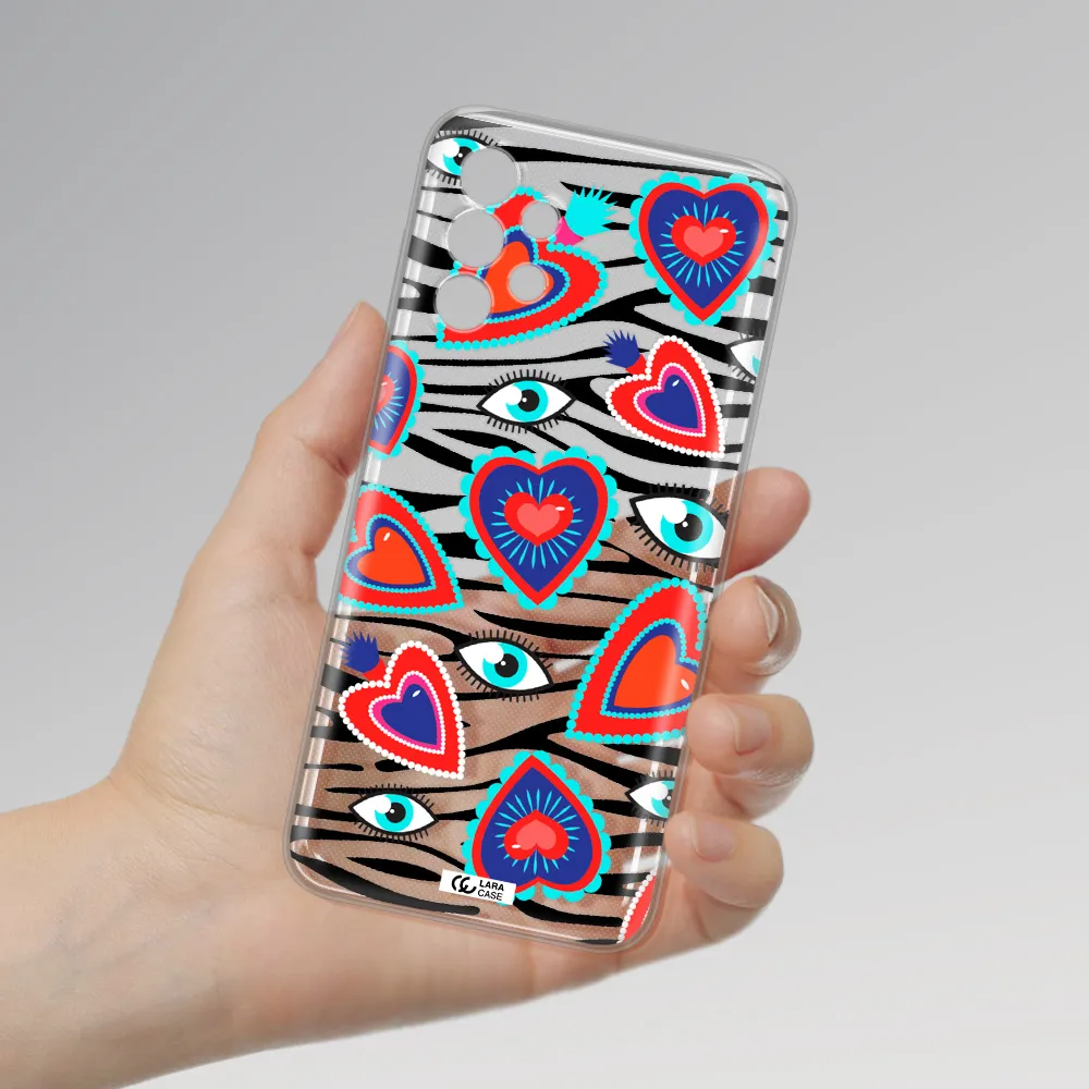 Eye Heart Samsung A13 Clear TPU Case