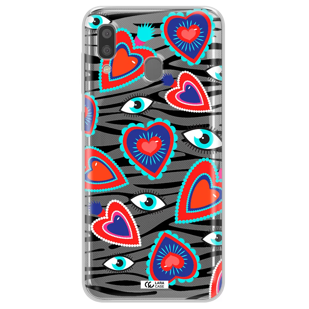 Eye Heart Samsung A20 Clear TPU Case