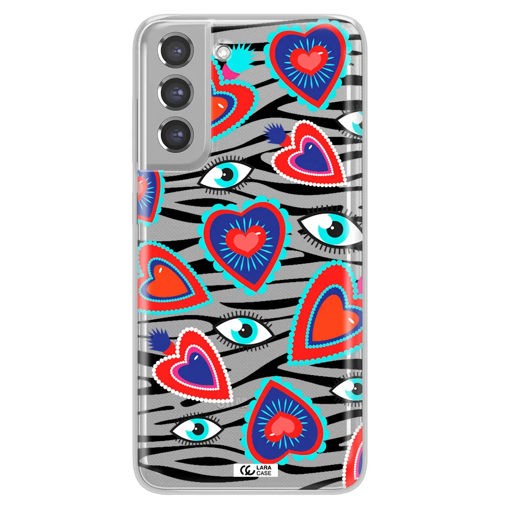 Eye Heart Samsung A21 Fe Clear TPU Case