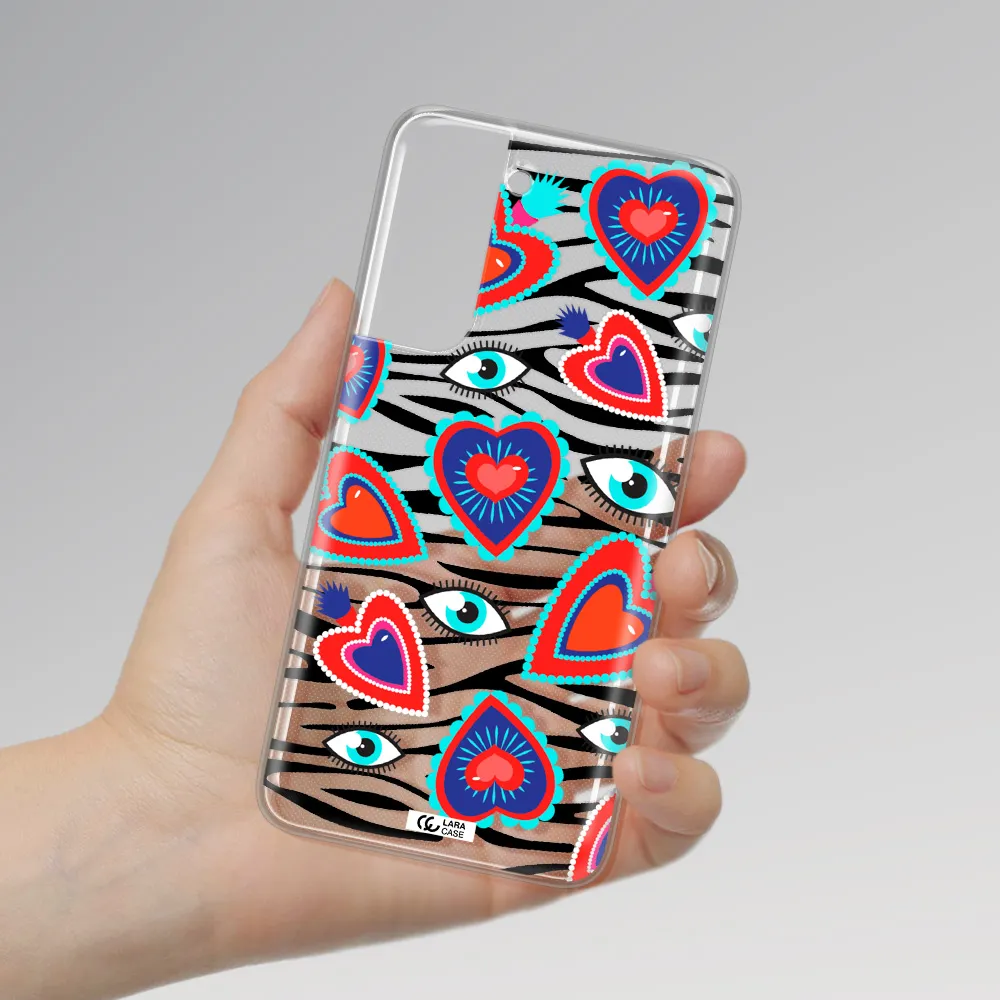 Eye Heart Samsung A21 Fe Clear TPU Case