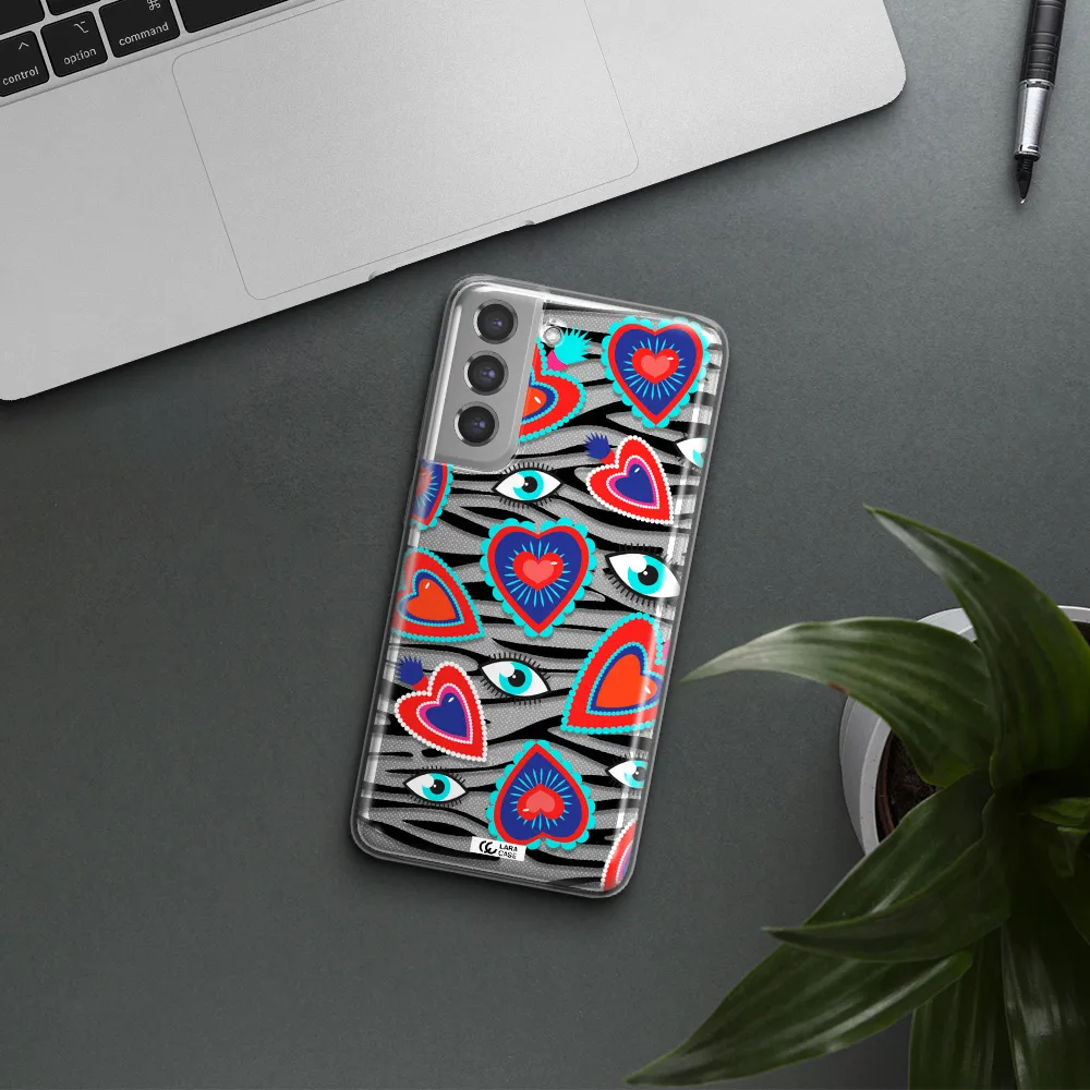 Eye Heart Samsung A21 Fe Clear TPU Case