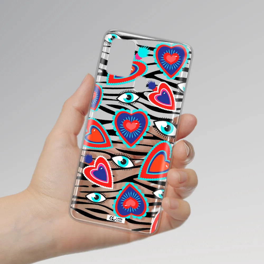 Eye Heart Samsung A21S Clear TPU Case