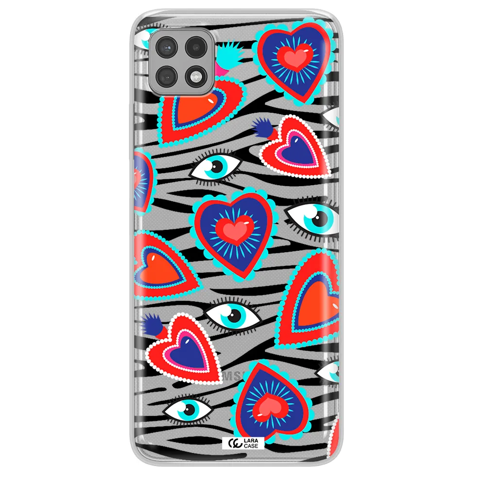 Eye Heart Samsung A22 5g Clear TPU Case