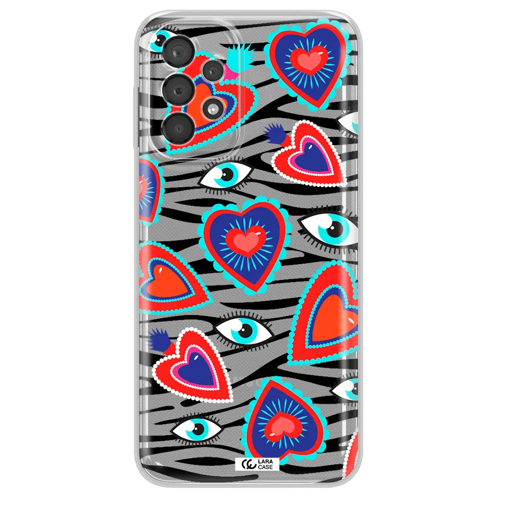 Eye Heart Samsung A23 5G Clear Tpu Case