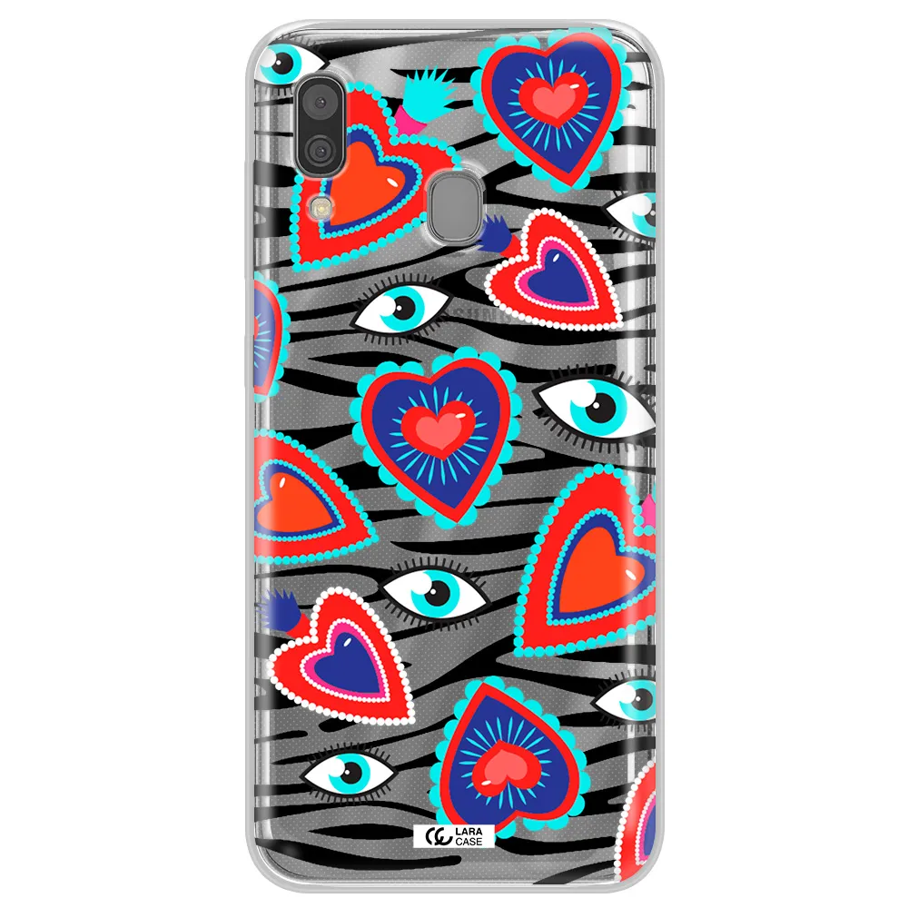 Eye Heart Samsung A30 Clear TPU Case