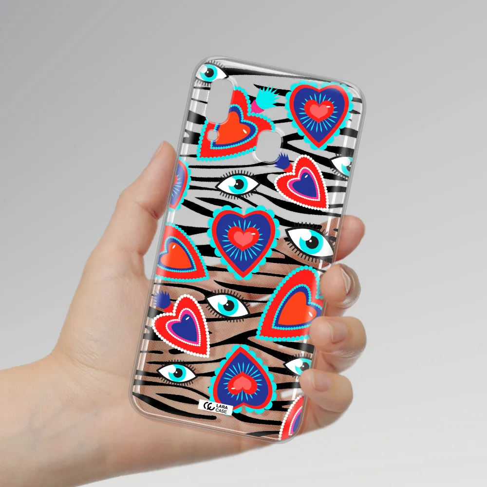 Eye Heart Samsung A30 Clear TPU Case