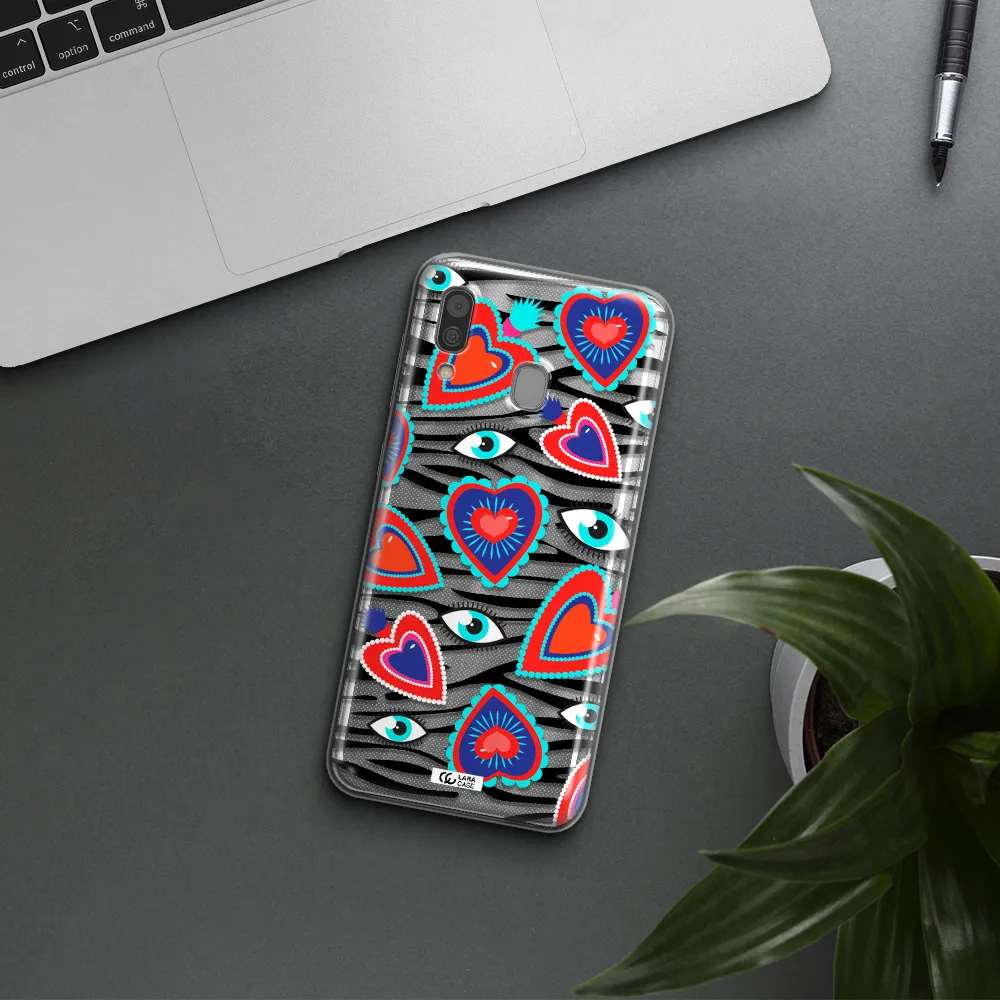 Eye Heart Samsung A30 Clear TPU Case