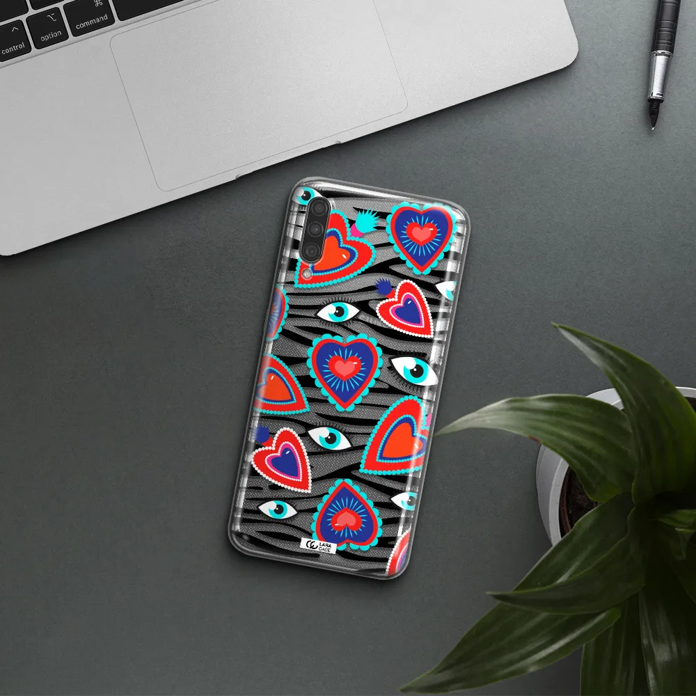 Eye Heart Samsung A30S Clear TPU Case