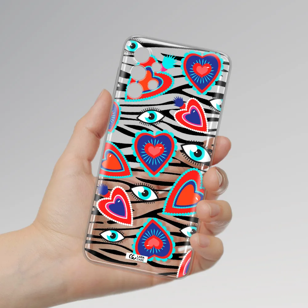 Eye Heart Samsung A32 4G Clear Tpu Case