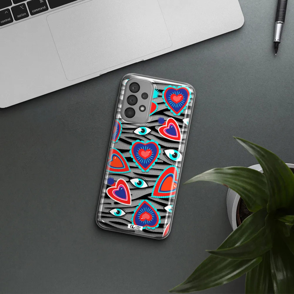 Eye Heart Samsung A33 Clear TPU Case