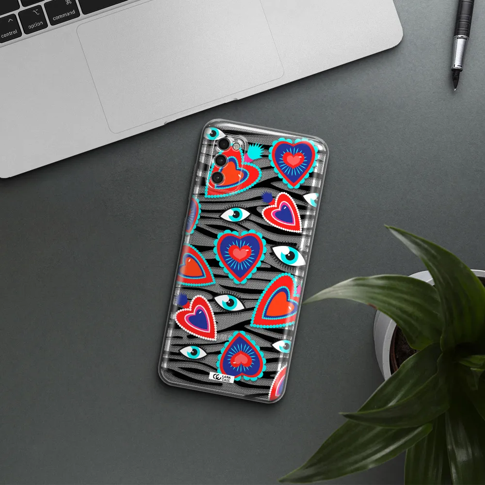 Eye Heart Samsung A41 Clear Tpu Case