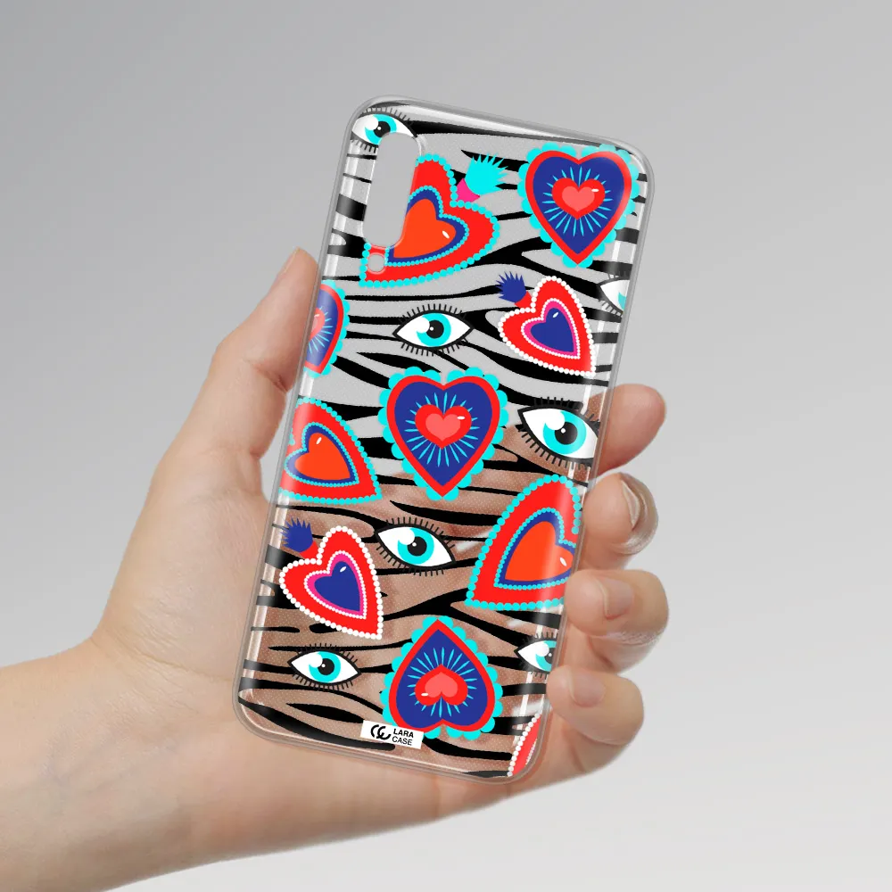 Eye Heart Samsung A50 Clear TPU Case