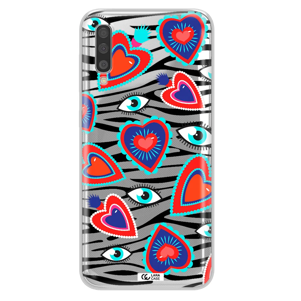 Eye Heart Samsung A50S Clear Tpu Case