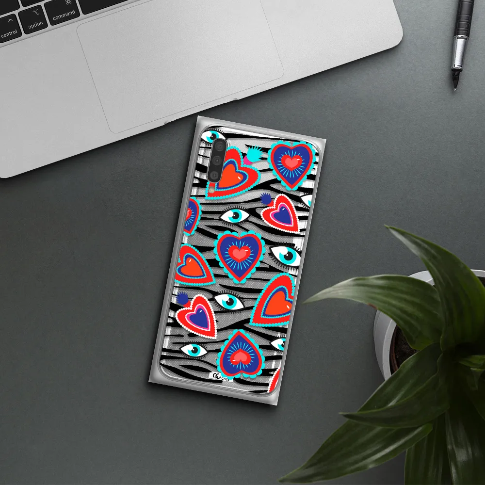 Eye Heart Samsung A50S Clear Tpu Case