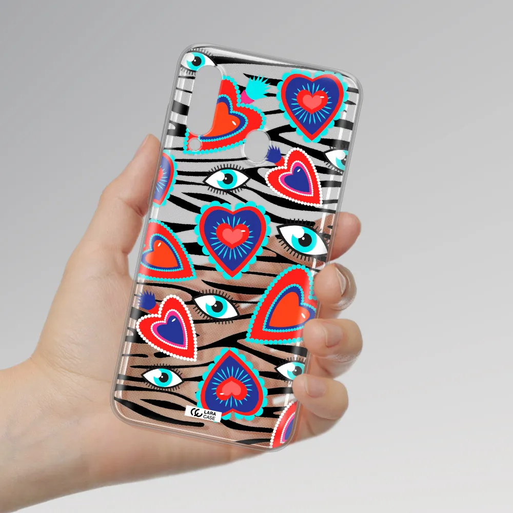 Eye Heart Samsung A60 Clear TPU Case