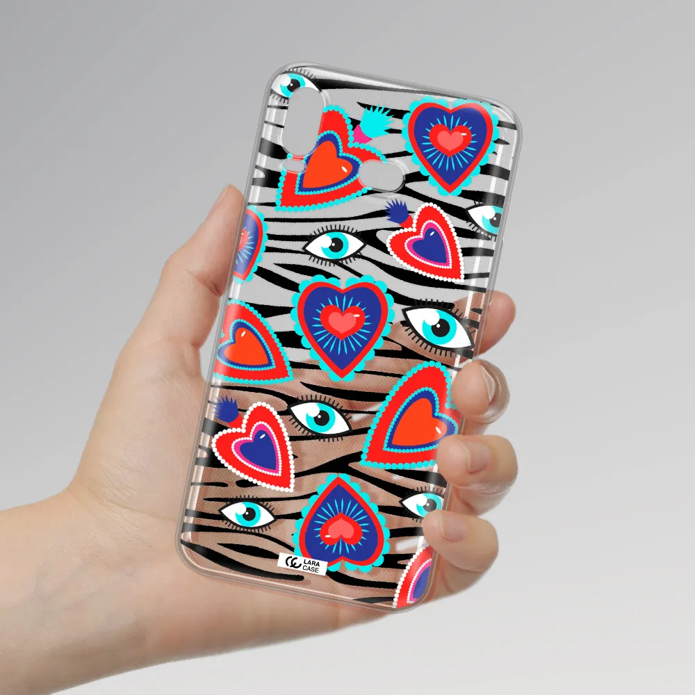 Eye Heart Samsung A6S Clear TPU Case
