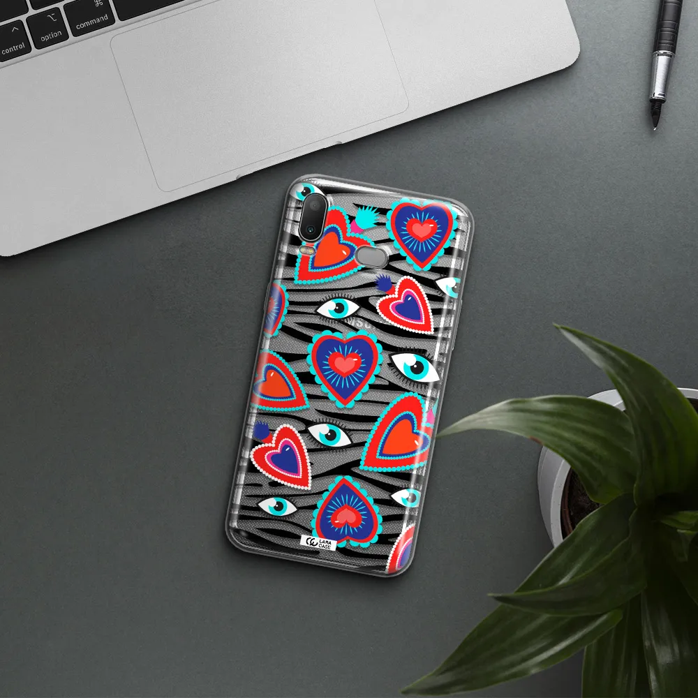Eye Heart Samsung A6S Clear TPU Case