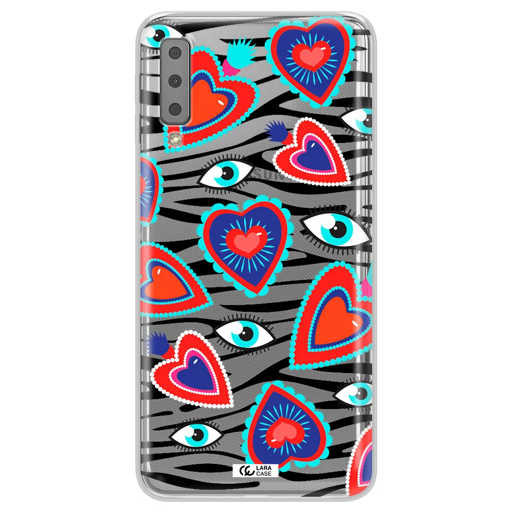 Eye Heart Samsung A7 2018 Clear TPU Case