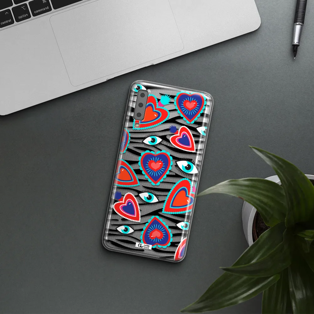 Eye Heart Samsung A7 2018 Clear TPU Case