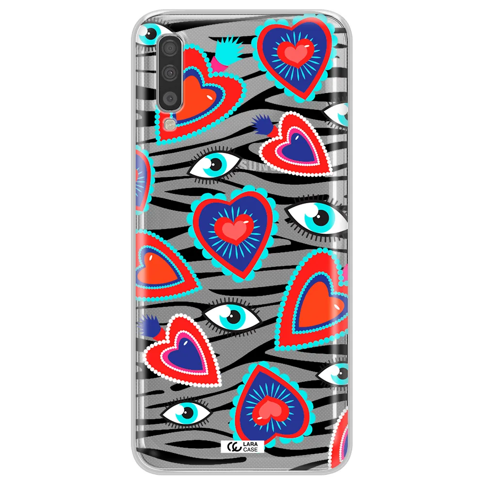 Eye Heart Samsung A70S Clear Tpu Case