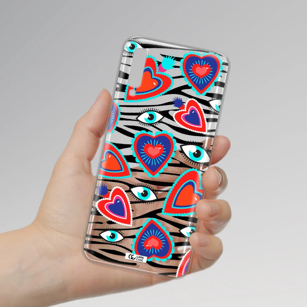 Eye Heart Samsung A70S Clear Tpu Case