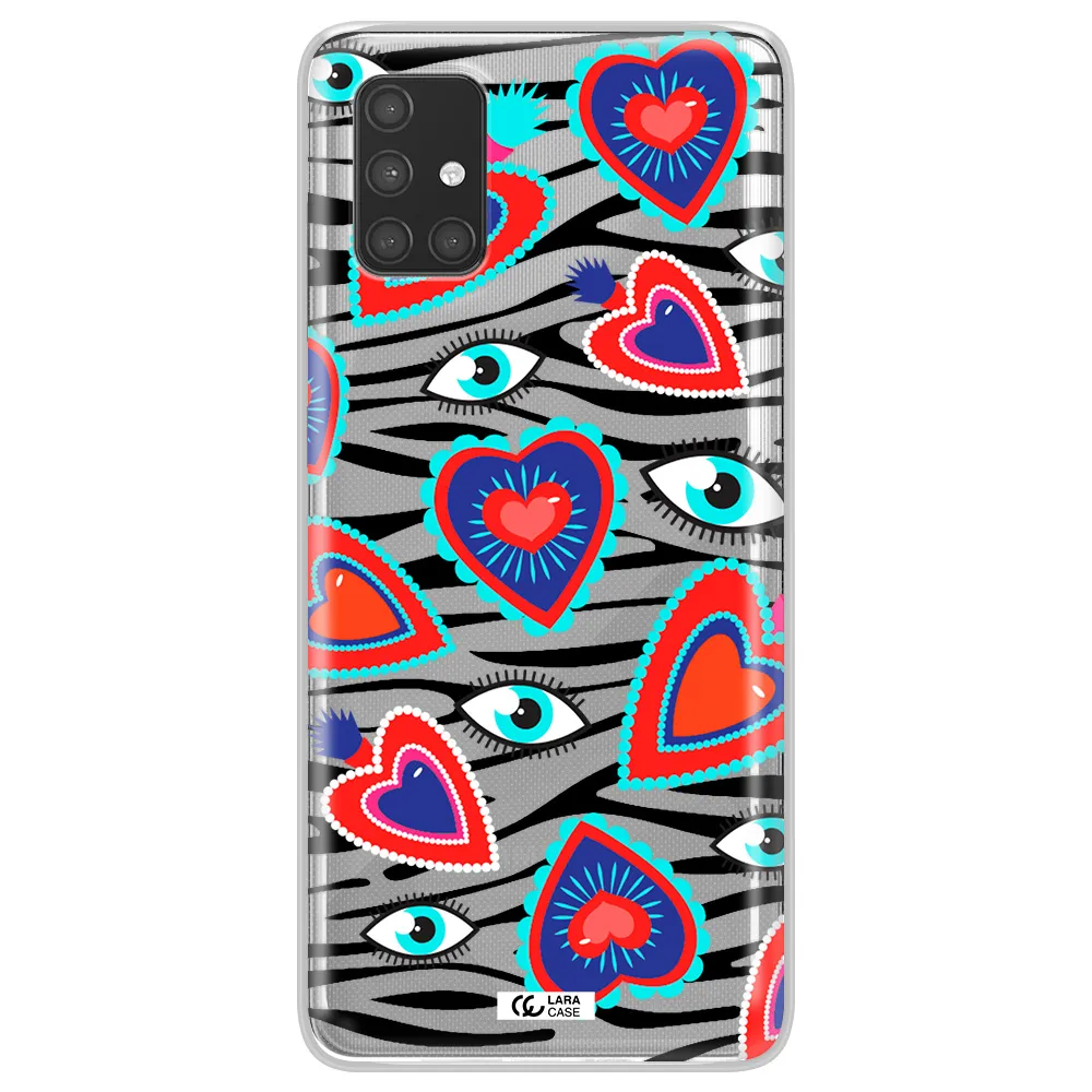 Eye Heart Samsung A71 Clear TPU Case