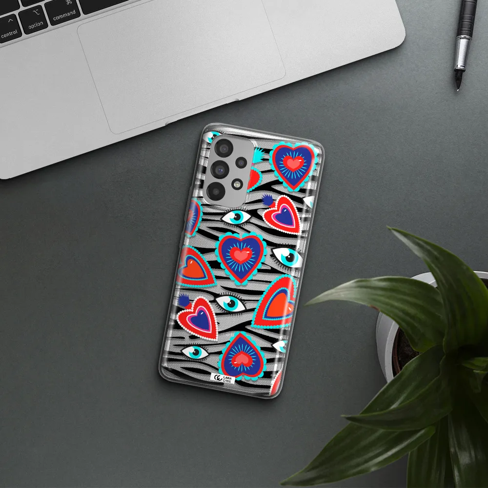 Eye Heart Samsung A73 Clear TPU Case