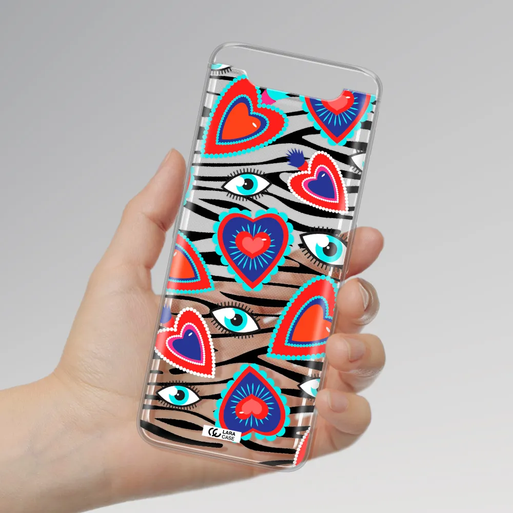 Eye Heart Samsung A80 Clear TPU Case