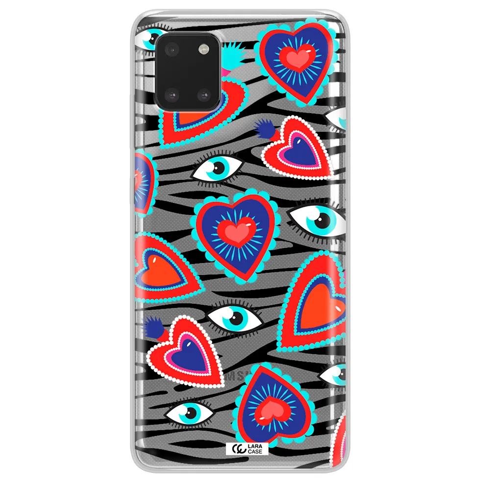 Eye Heart Samsung A81 Clear TPU Case