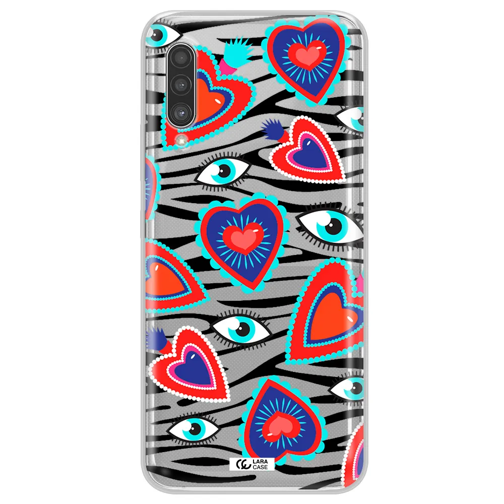 Eye Heart Samsung A90 Clear TPU Case