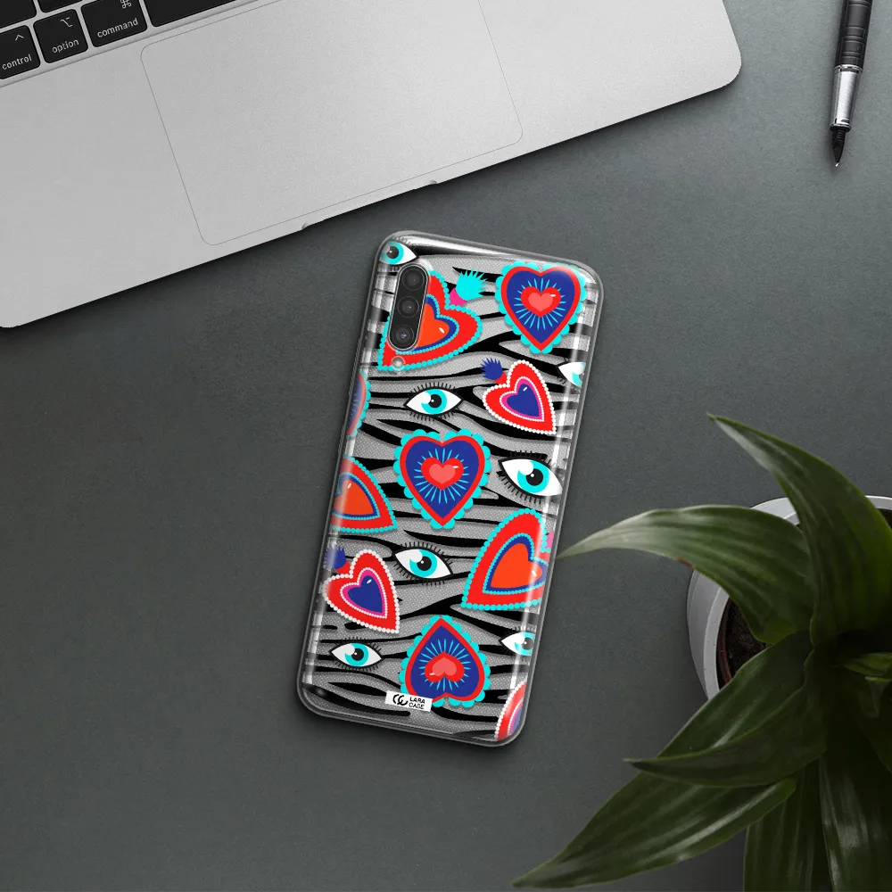 Eye Heart Samsung A90 Clear TPU Case