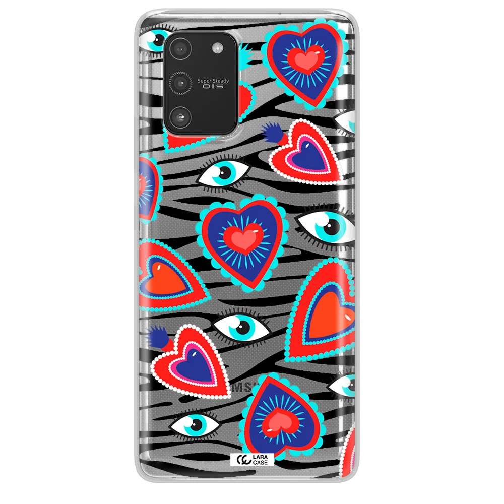 Eye Heart Samsung A91 Clear TPU Case
