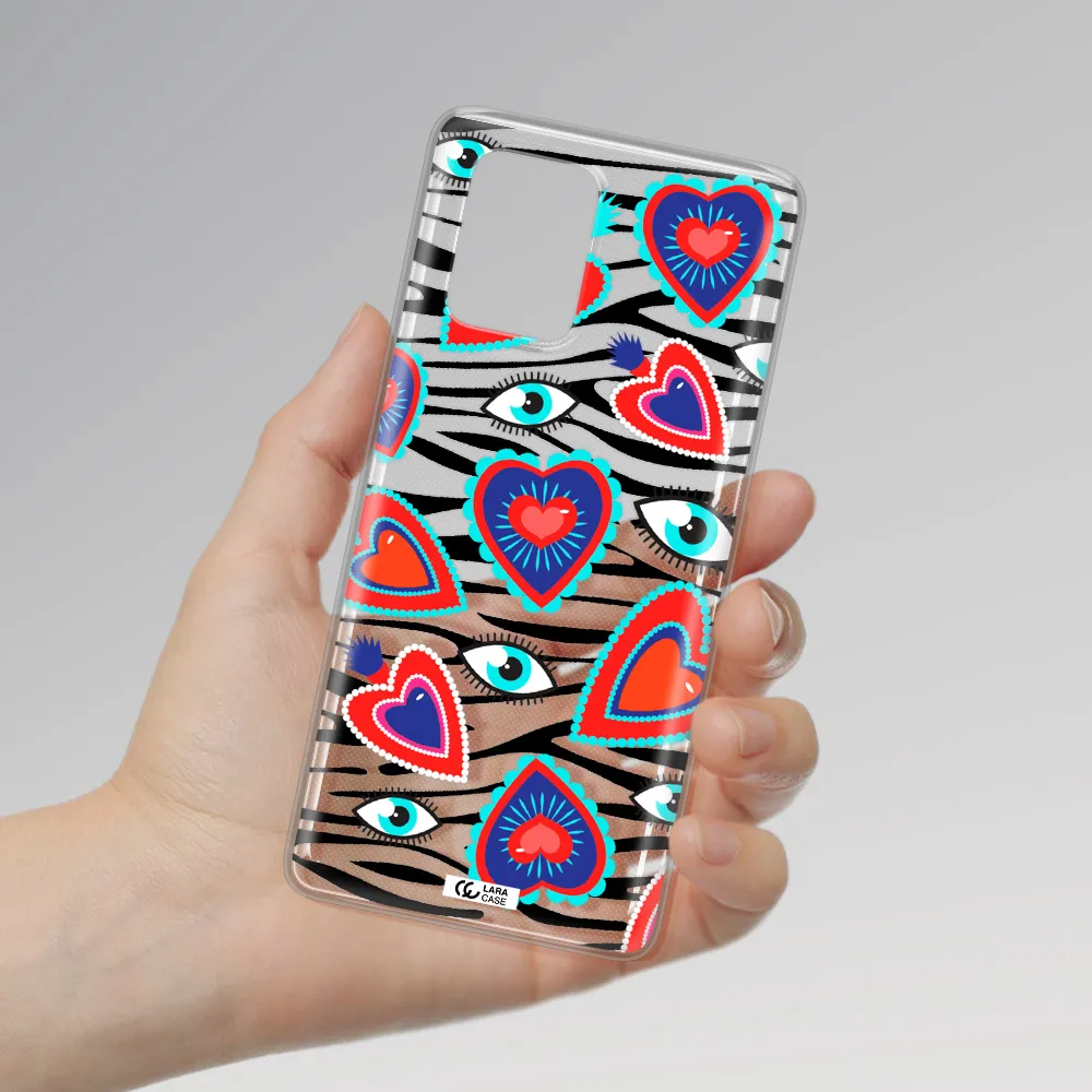 Eye Heart Samsung A91 Clear TPU Case