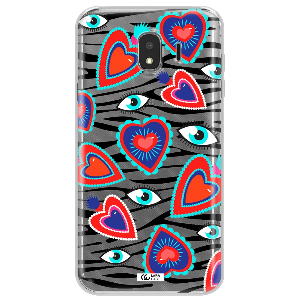 Eye Heart Samsung J4 Clear TPU Case
