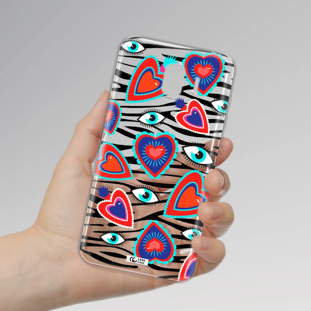 Eye Heart Samsung J4 Clear TPU Case