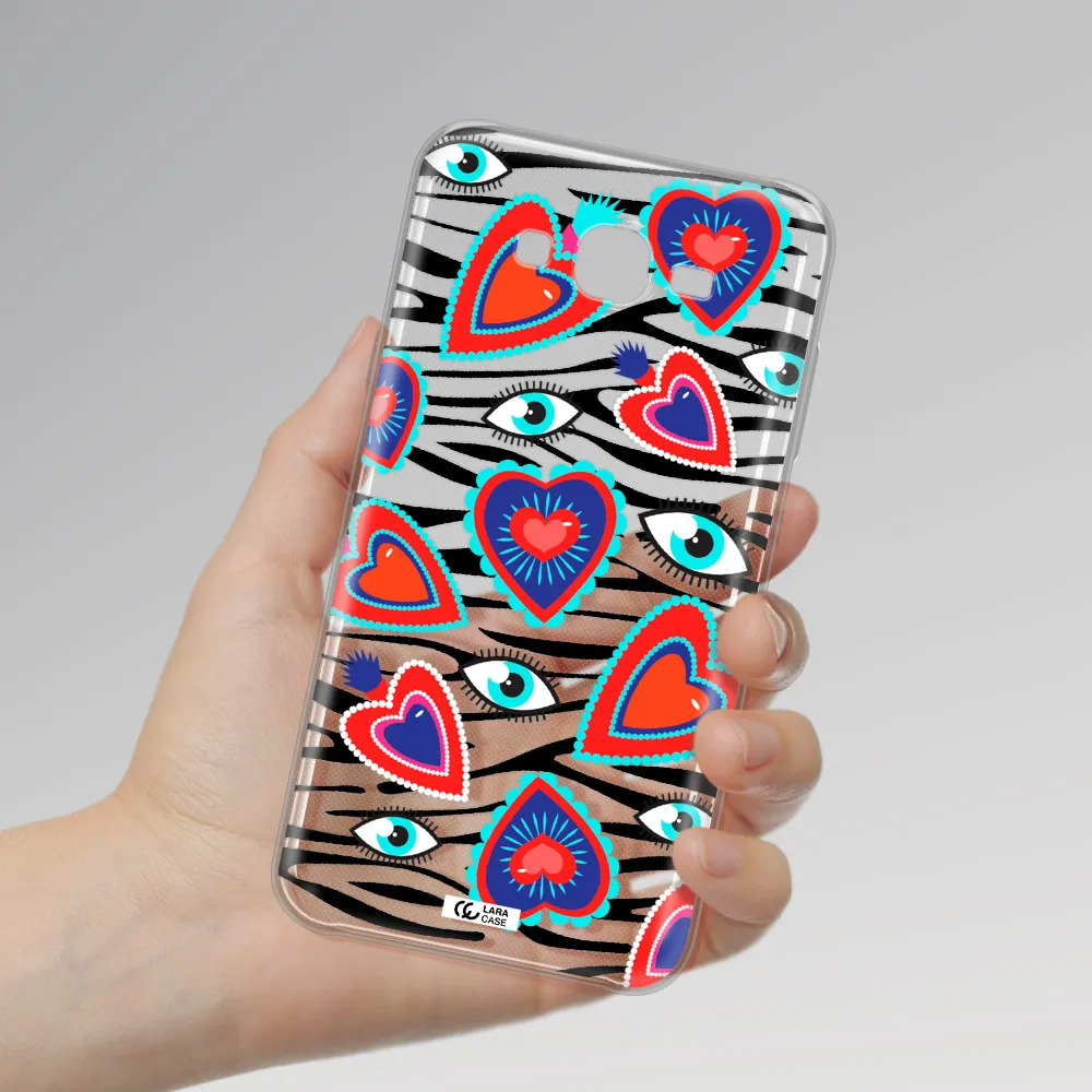 Eye Heart Samsung J7 2015 Clear TPU Case