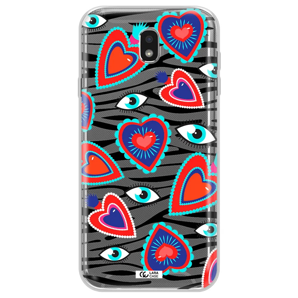 Eye Heart Samsung J7 Pro Clear TPU Case