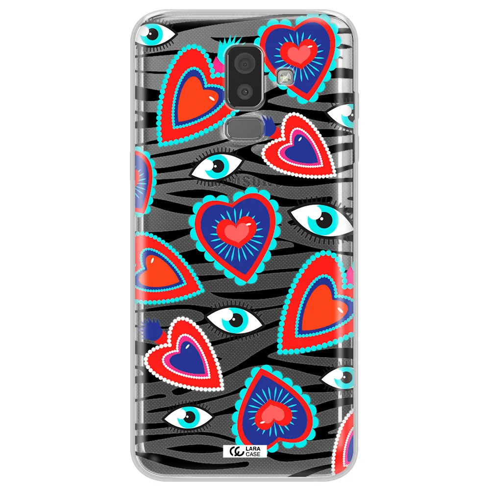 Eye Heart Samsung J8 Clear TPU Case