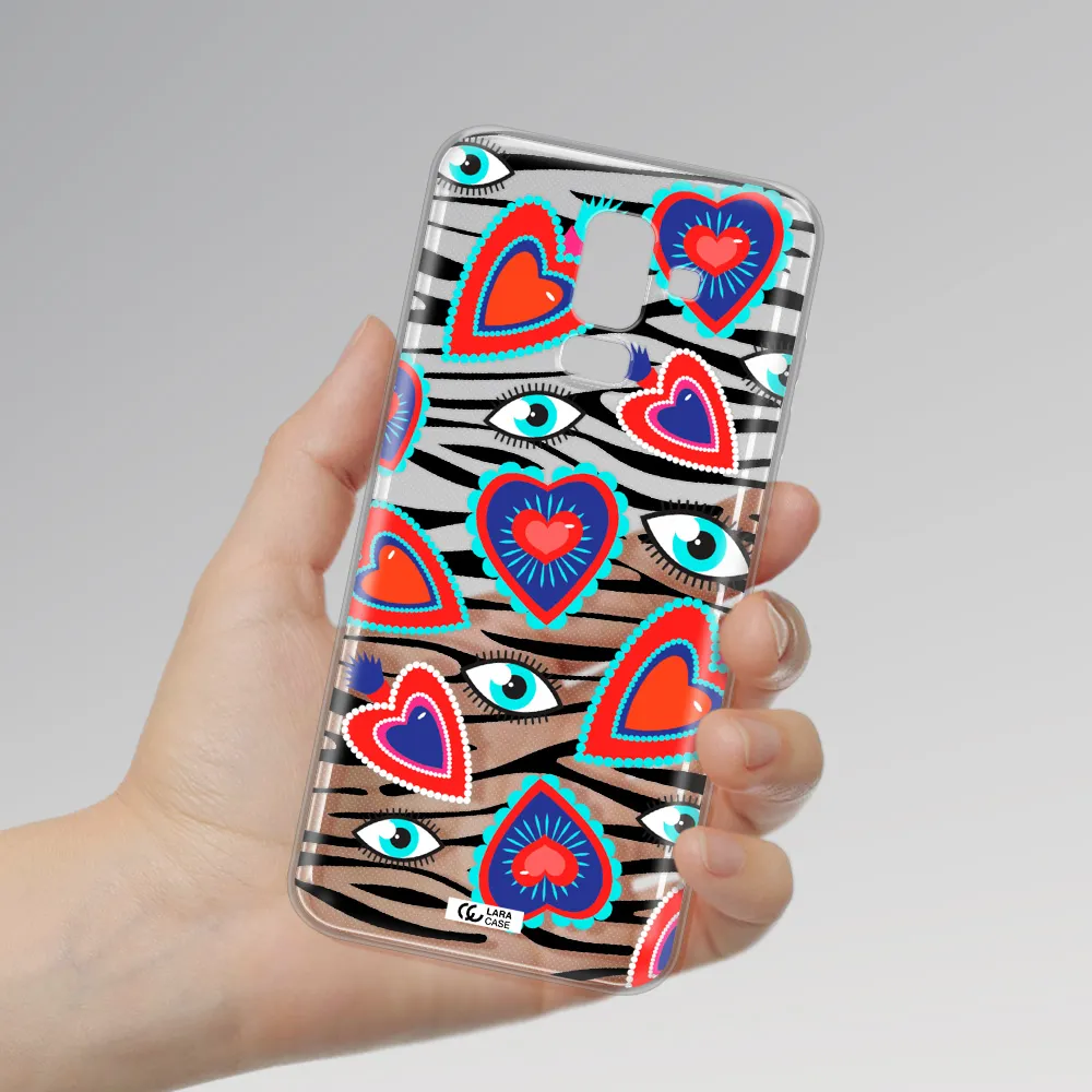 Eye Heart Samsung J8 Clear TPU Case