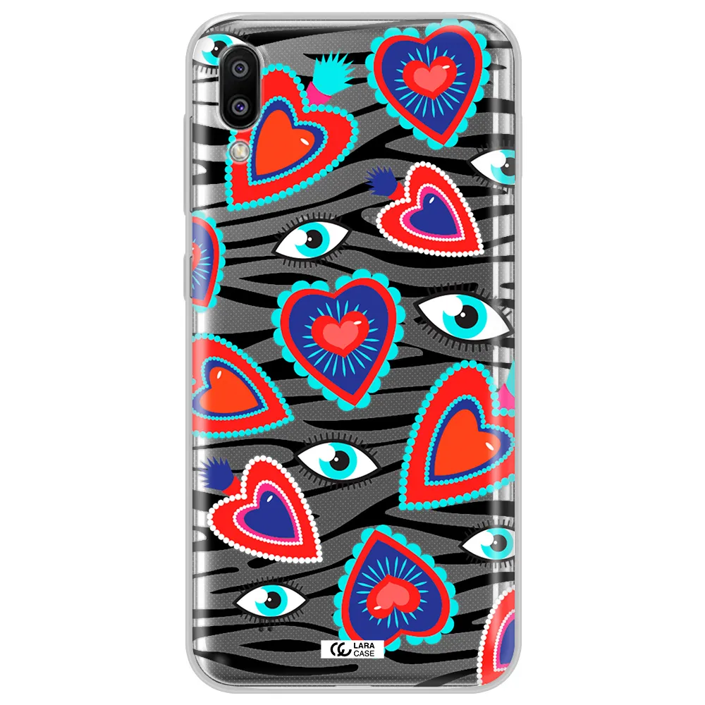 Eye Heart Samsung M10 Clear TPU Case